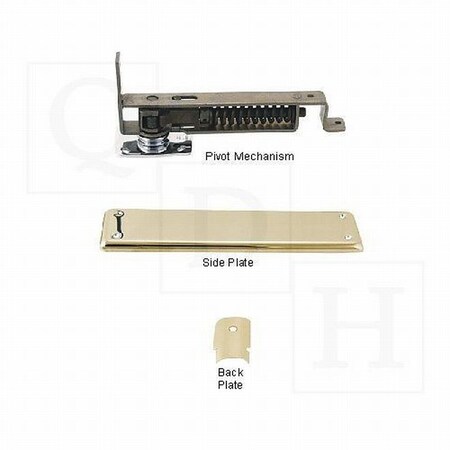 Bommer 7822605 Bommer 7822 7800 Series 3-15/16" x 9-1/8" Double Action Medium Duty Horizontal Floor Mount Spring Door Hinge with Jamb Bracket - Single